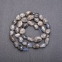 Labradorite Tumbled Beads, 9x12mm (+/-) Diameter, Strand 38cm Length