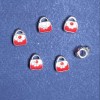 Pandora Charm Bead Light Gray Metal Red Handbag 10mm, pack of 6 pcs