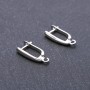 Earring Hooks 3x15x18mm, Silver Color, Pair