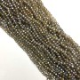 Czech Crystal Beads, transparent with "petrol" coating, "rondelle" shape, 6x4mm diameter, 40cm strand