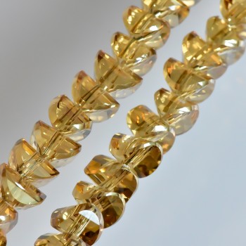 Crystal Beads "Swarovski" Style, "Champagne" with Mirror Coating, Diameter 6x4mm, Thread, 50cm Length
