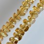 Crystal Beads "Swarovski" Style, "Champagne" with Mirror Coating, Diameter 6x4mm, Thread, 50cm Length