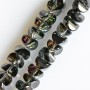 Crystal Beads Swarovski-Style, dark gray with mirror coating, 6x4mm diameter, 50cm strand