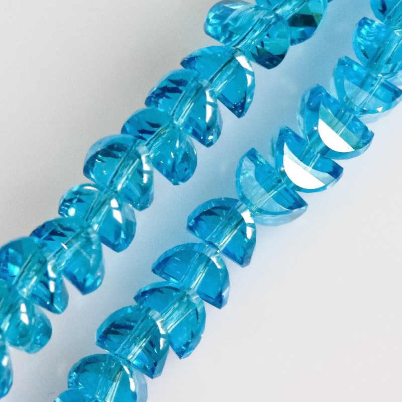 Crystal Beads "Swarovski" Style, Light Blue, Diameter 6x4mm, Thread, 50cm Length