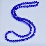 Swarovski-Style Crystal Beads, Cornflower Faceted Ball with Gasoline-Tone Coating, 5x4mm Diameter, Thread, 48cm Length