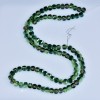 Swarovski-Style Crystal Beads, Green Faceted Ball with Gasoline-Tone Coating, 5x4mm Diameter, Thread, 48cm Length