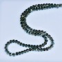 Swarovski-Style Crystal Beads, Gray Faceted Ball with Gasoline-Tone Coating, 5x4mm Diameter, Thread, 48cm Length