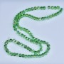 Crystal Beads "Swarovski Style" Light Green Faceted "Ball" with "Petrol" Coating, 5x4mm Diameter, 48cm Strand