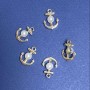 Findings Pendant Anchor, Diameter 14mm, Length 18mm, Yellow Metal, Pack of 7