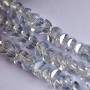 Crystal beads in "Swarovski" style, clear colorless, diameter 6x4mm strand, length 50cm