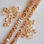 Crystal beads in "Swarovski" style, "champagne", diameter 2.5x4mm strand, length 48cm
