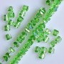Crystal Beads "Swarovski Style" Light Green with Lilac "Petrol" Coating, 2.5x4mm Diameter, 48cm Strand
