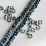 Crystal Beads "Swarovski Style" Translucent Sea Wave, 2.5x4mm Diameter, 48cm Strand