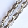 Silver-Gray Faceted Crystal Beads, 8x12mm Diameter on Strand, 70cm Length