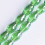 Faceted Crystal Beads, Light Green, Diameter 8x12mm, Thread, 70cm Length