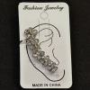Ear Cuff, Length 40mm, White Metal