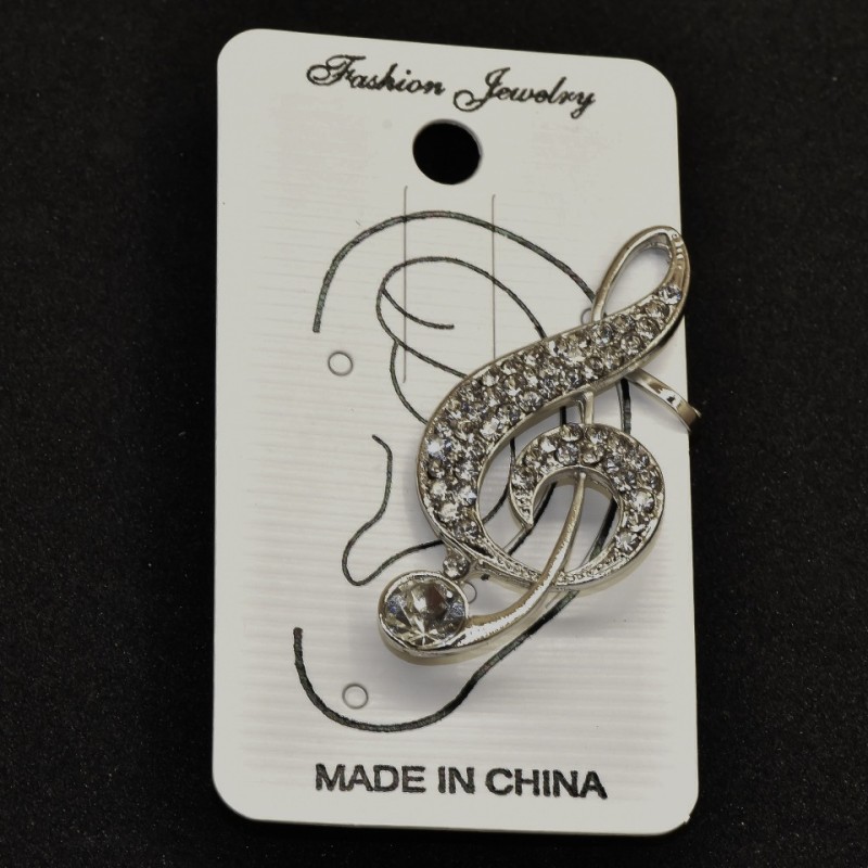 Ear Cuff, Length 42mm, White Metal