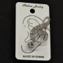 Ear Cuff, Length 42mm, White Metal