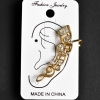 Ear Cuff, Length 40mm, Yellow Metal