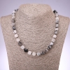 Rutilated Quartz "Hair Stone" Necklace, Polygon Beads, Diameter 9x10mm, Length 48cm