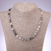 Rutilated Quartz "Hair Stone" Necklace, Faceted Oval Tumbled Beads, Diameter 8x10mm, Length 45cm