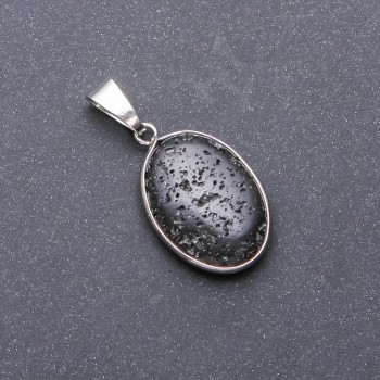 Lava Oval Pendant, 18x25x40mm