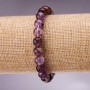 Ametrine Bracelet, Smooth Round Beads, 8mm Diameter +/-, 18cm Length on Elastic