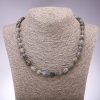 Labradorite Necklace, Tumbled, 9x12(+/-)mm Diameter, 45cm+ Length