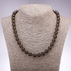 Smoky Quartz Necklace, smooth bead, diameter 10mm, length 48cm