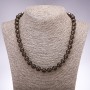 Smoky Quartz Necklace, smooth bead, diameter 10mm, length 48cm