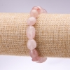 Tumbled Rose Quartz Natural Stone Bracelet, diameter 10mm, length 18cm on elastic