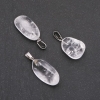 Natural Rock Crystal Pendant, Tumbled, Assorted Sizes 19x24mm(+-)
