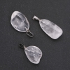 Natural Rock Crystal Pendant, Tumbled, Assorted Sizes 24x29mm(+-) (with Natural Imperfections)
