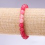 Bracelet, Synthetic Tourmaline, Faceted Bead, 8mm+- Diameter, 18cm Length, Stretch