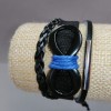 Kids' "Infinity" Bracelet, Black, on Drawstring