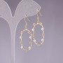 925 Series Earrings with White Beads