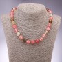 Chalcedony Necklace, Smooth Round Beads, 12mm Diameter, 45cm Length