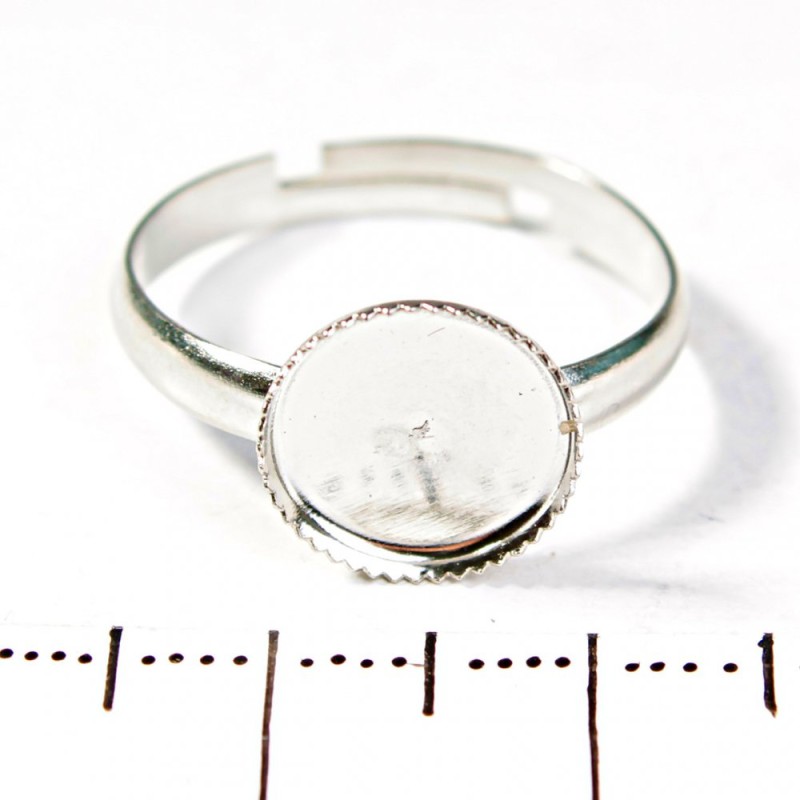 Price per pack/10pcs. 10mm Round Ring Base with Serrated Edge