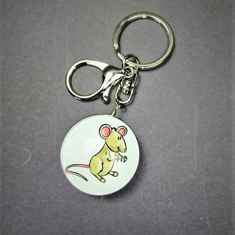 Mouse Keychain, 40x30mm Diameter, 9.5cm Length