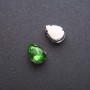 Price per pack /10 pcs. Sew-On Crystal in Setting, Drop 10x14mm, Green