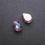 Sew-on Crystal Drop 10x14 mm Raspberry-Green