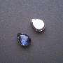 Price per pack /10 pcs. Sew-On Crystal in Setting, Drop 10x14mm, Blue