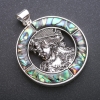 Grecian Pendant with Abalone in Setting 45x57mm