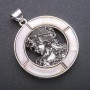Pendant Grecian Woman with Mother-of-Pearl in Setting 45x57mm