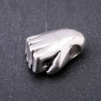 Finding Pandora-Style Bead Fist in Punk Style Stainless Steel 25x18mm