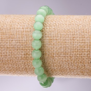 Green Cat's Eye Bracelet, Diameter 8mm, Length 18cm