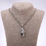Punk Goth Style Pendant Wolf 45x20mm on Chain, 65cm Length