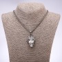 "Punk Goth" Wolf Pendant 30x50mm on Chain, Length 65cm