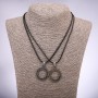 Matching Friendship Pendants Rings Love Forever, 42-48cm Length, 26mm Diameter