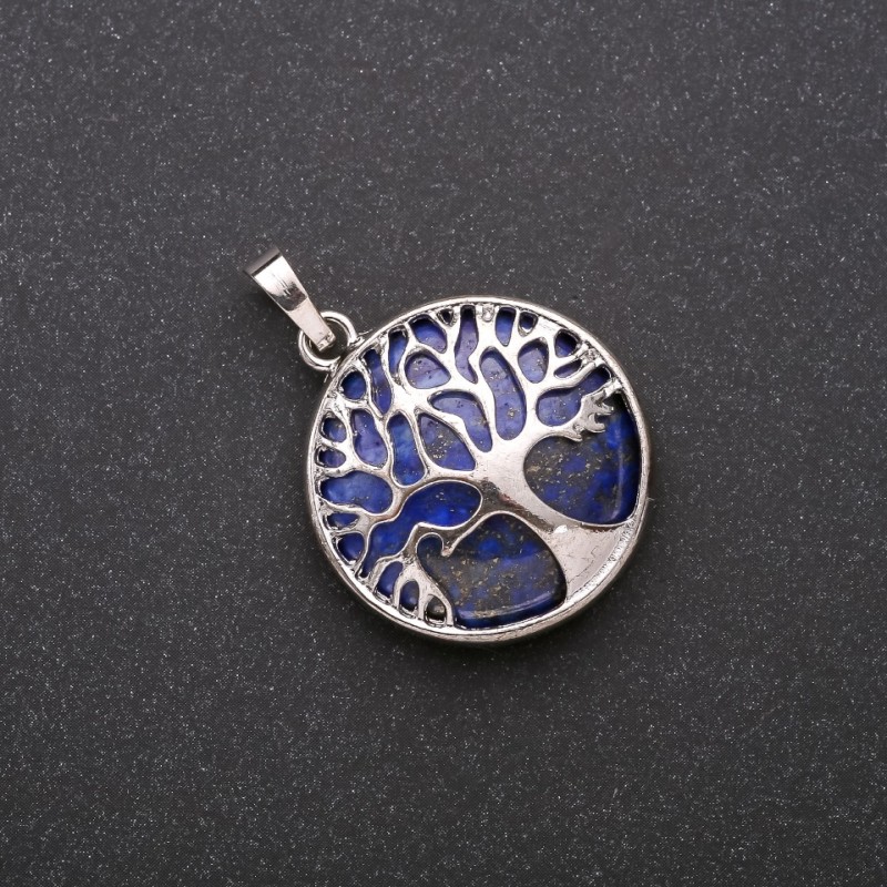 Lazurite Pendant in a "Tree" Setting 28mm